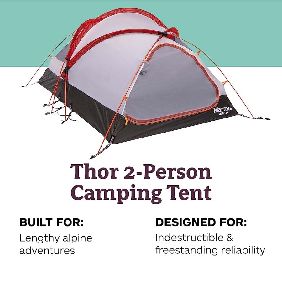 MARMOT THOR 2-PERSON TENT | EASY SET-UP, WATER-RESISTANT, STORM READY, BLAZE, 2 PERSON | Marmot | 01