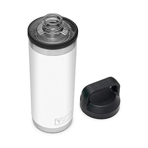 YETI Rambler 18オンス ボトル キャップ付き 真空断熱 ステンレス製、ホワイト | YETI