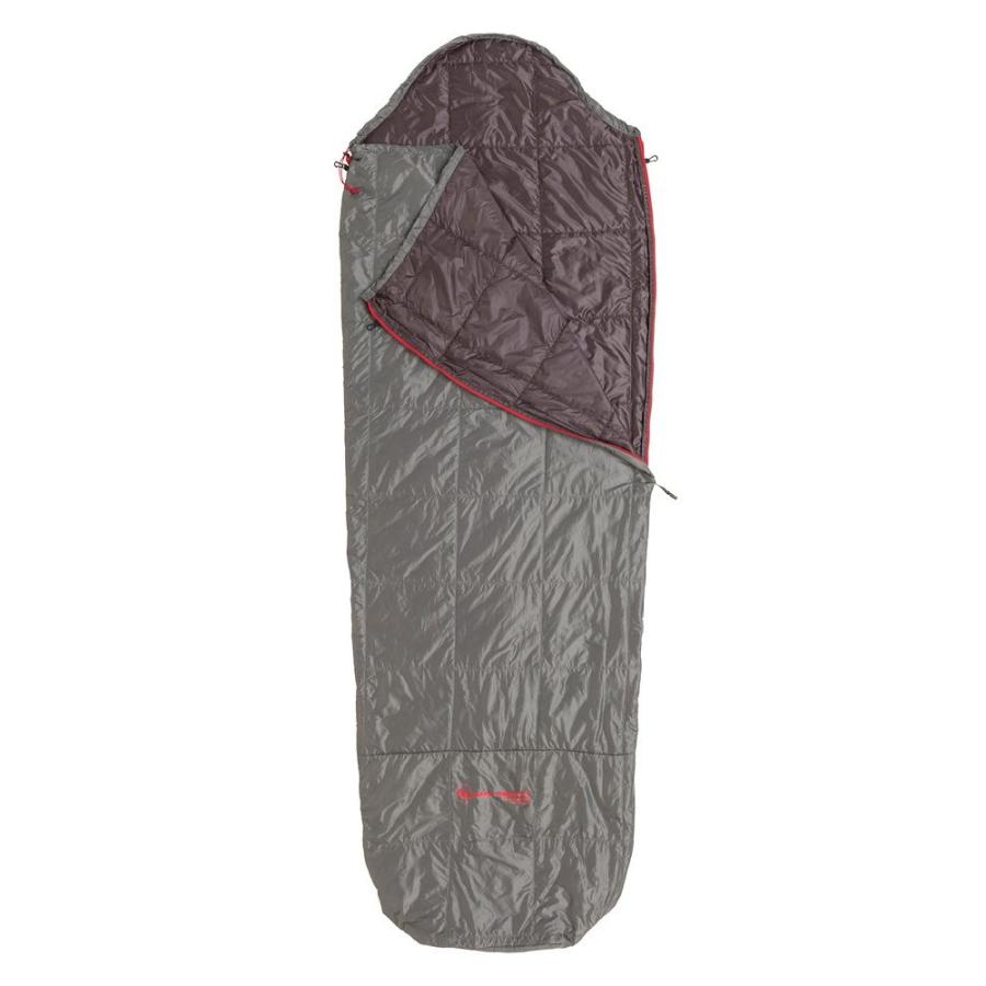 BIG AGNES FARRINGTON LIGHTWEIGHT SYNTHETIC SLEEPING BAG, GRAY/SHALE, REGULAR LENGTH, RIGHT ZIPPER | BIG AGNES | 01