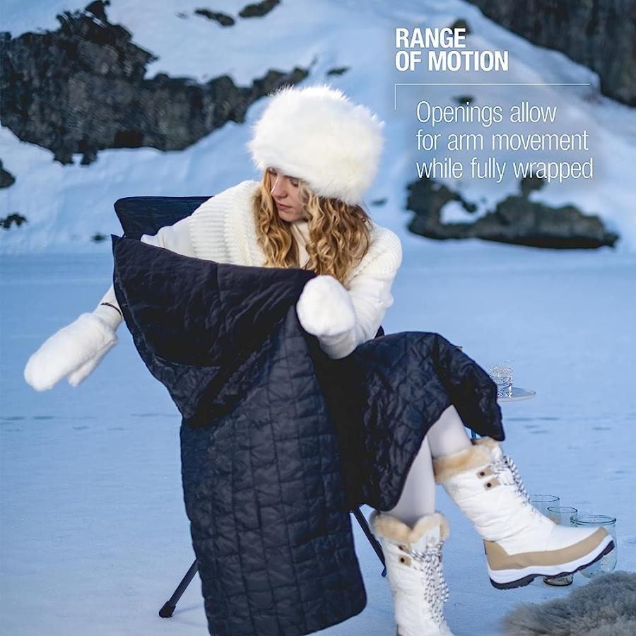 HELINOX TOASTY WRAPAROUND HOODED BLANKET, SAVANNA/PLAYA, BLACK | Helinox | 03