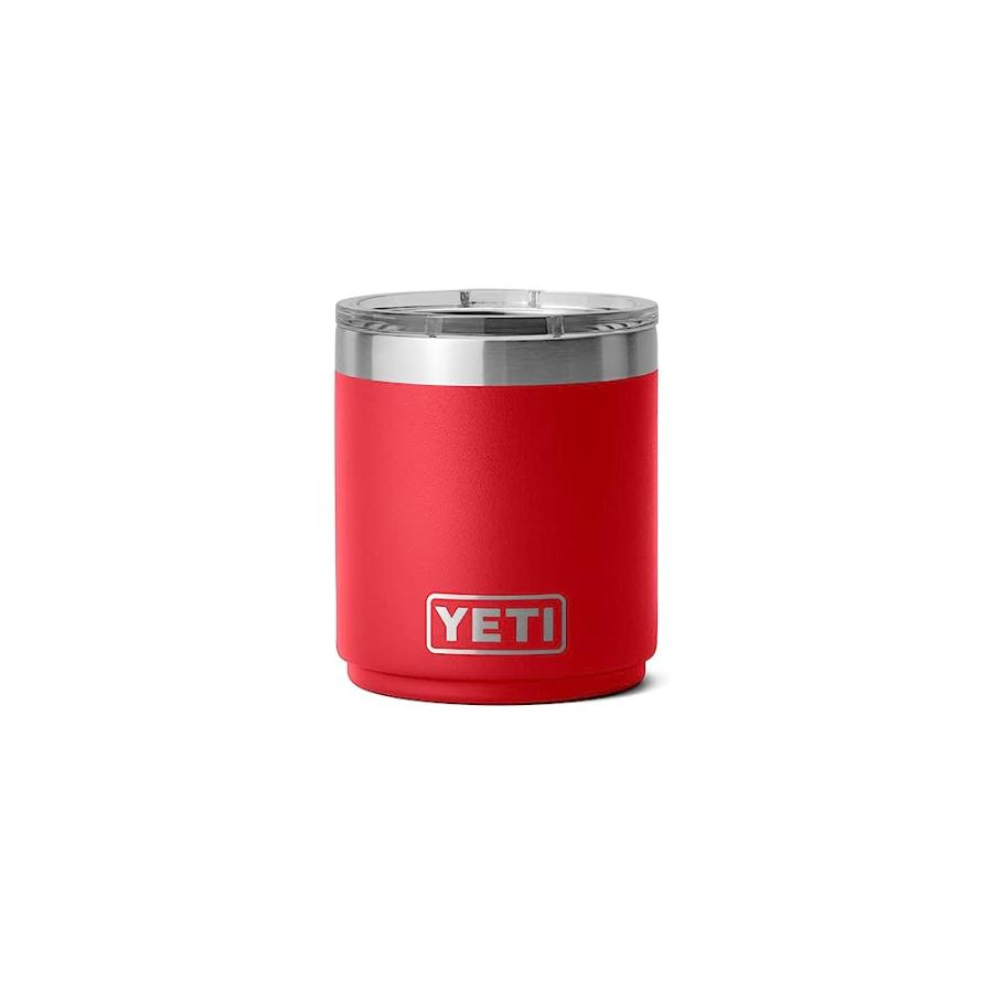 YETI RAMBLER 10 OZ STACKABLE LOWBALL 2.0, VACUUM INSULATED, STAINLESS STEEL WITH MAGSLIDER LID, RESCUE RED | YETI | 02