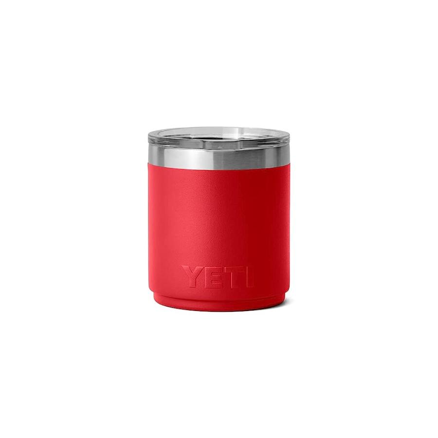 YETI RAMBLER 10 OZ STACKABLE LOWBALL 2.0, VACUUM INSULATED, STAINLESS STEEL WITH MAGSLIDER LID, RESCUE RED | YETI | 04