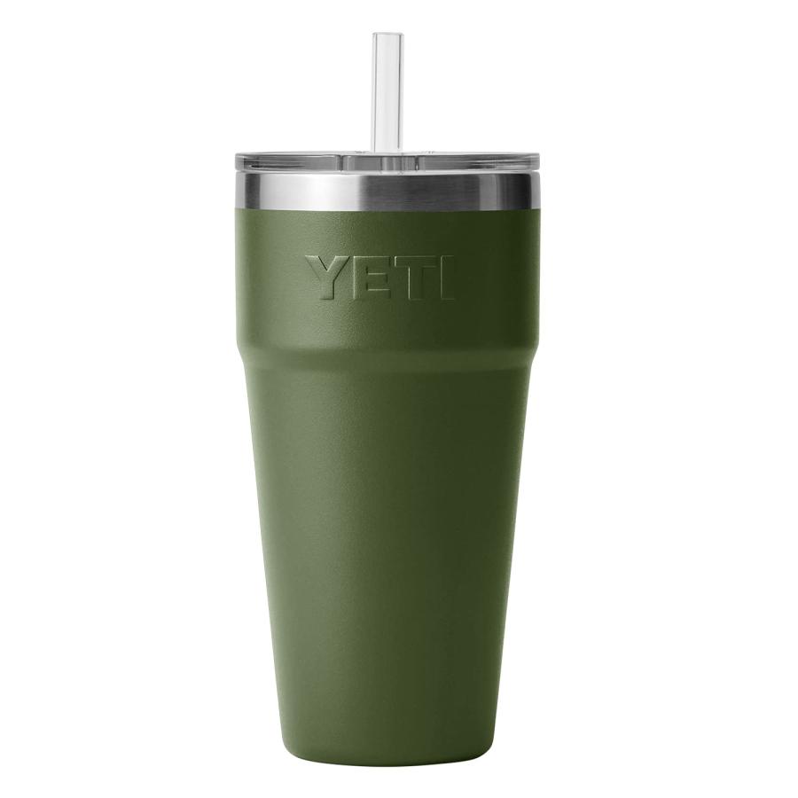 YETI Rambler 26オンス ストローカップ ストロー蓋付き 真空断熱 ステンレス製、ハイランズオリーブ | YETI | 04