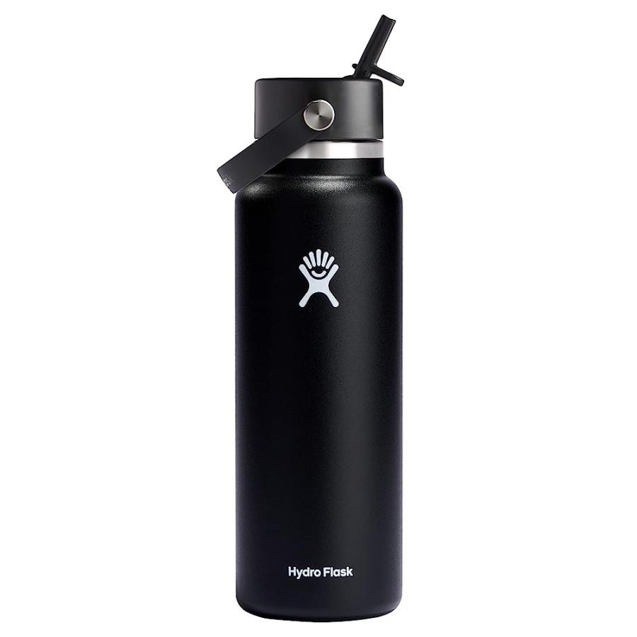 HYDRO FLASK 40 OZ WIDE FLEX STRAW CAP BLACK | HYDRO FLASK