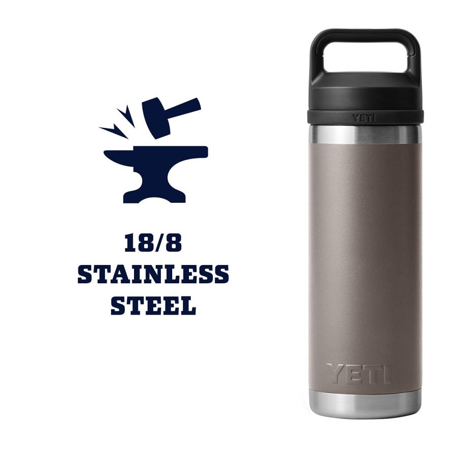 YETI Rambler 18オンス ボトル キャップ付き 真空断熱 ステンレス製、シャープテイルトープ | YETI | 05