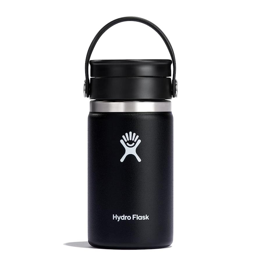HYDRO FLASK 12 OZ WIDE MOUTH BOTTLE WITH FLEX SIP LID BLACK | HYDRO FLASK
