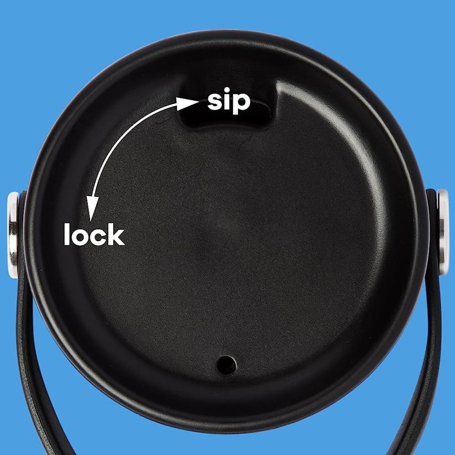 HYDRO FLASK 12 OZ WIDE MOUTH BOTTLE WITH FLEX SIP LID BLACK | HYDRO FLASK | 02