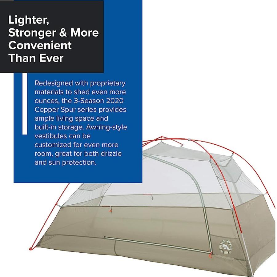 BIG AGNES COPPER SPUR HV UL BACKPACKING TENT, 2 PERSON (OLIVE GREEN) | BIG AGNES | 01