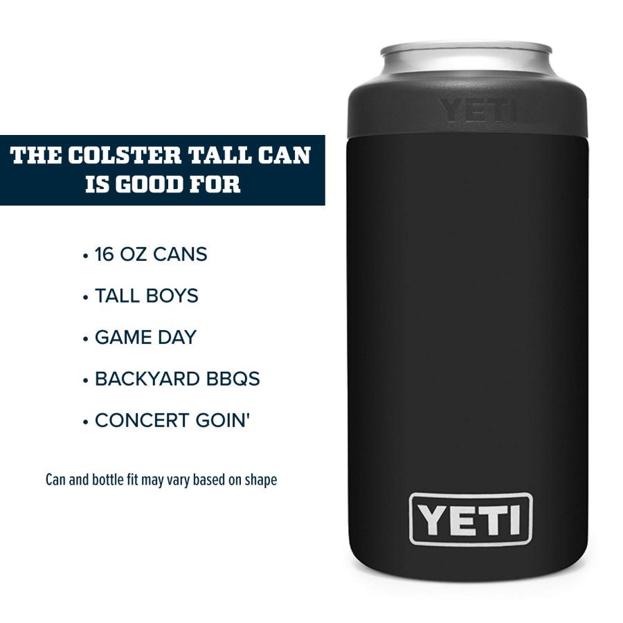 YETI Rambler 16オンス コルスター トール缶クーラー:YETI 真空断熱 ステンレス製、ブラック | YETI | 03