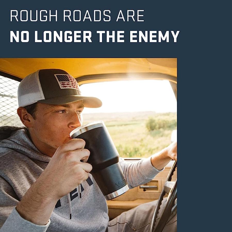 YETI RAMBLER 30 OZ TRAVEL MUG, STAINLESS STEEL, VACUUM INSULATED WITH STRONGHOLD LID, CHARCOAL | YETI | 05