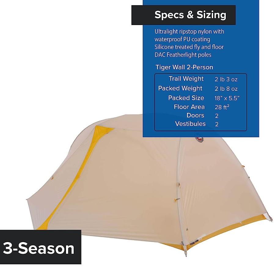 BIG AGNES TIGER WALL UL2 ULTRALIGHT TENT WITH UV-RESISTANT SOLUTION DYED FABRIC | BIG AGNES | 03