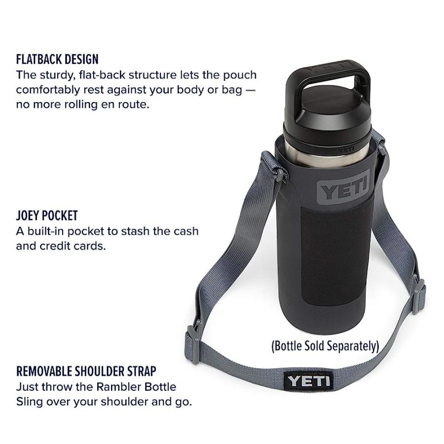 YETI SMALL BOTTLE SLING FOR RAMBLER 18 OZ. BOTTLE, CHARCOAL | YETI | 01
