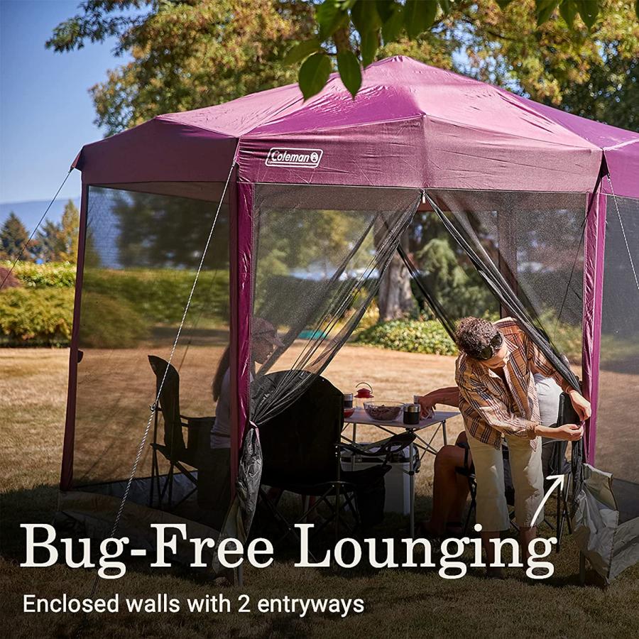 Coleman Back Home Screen Canopy Tent, 10.5 x 9 Camping Gazebo, Screen Canopy Sun Shade Tent | Coleman | 02