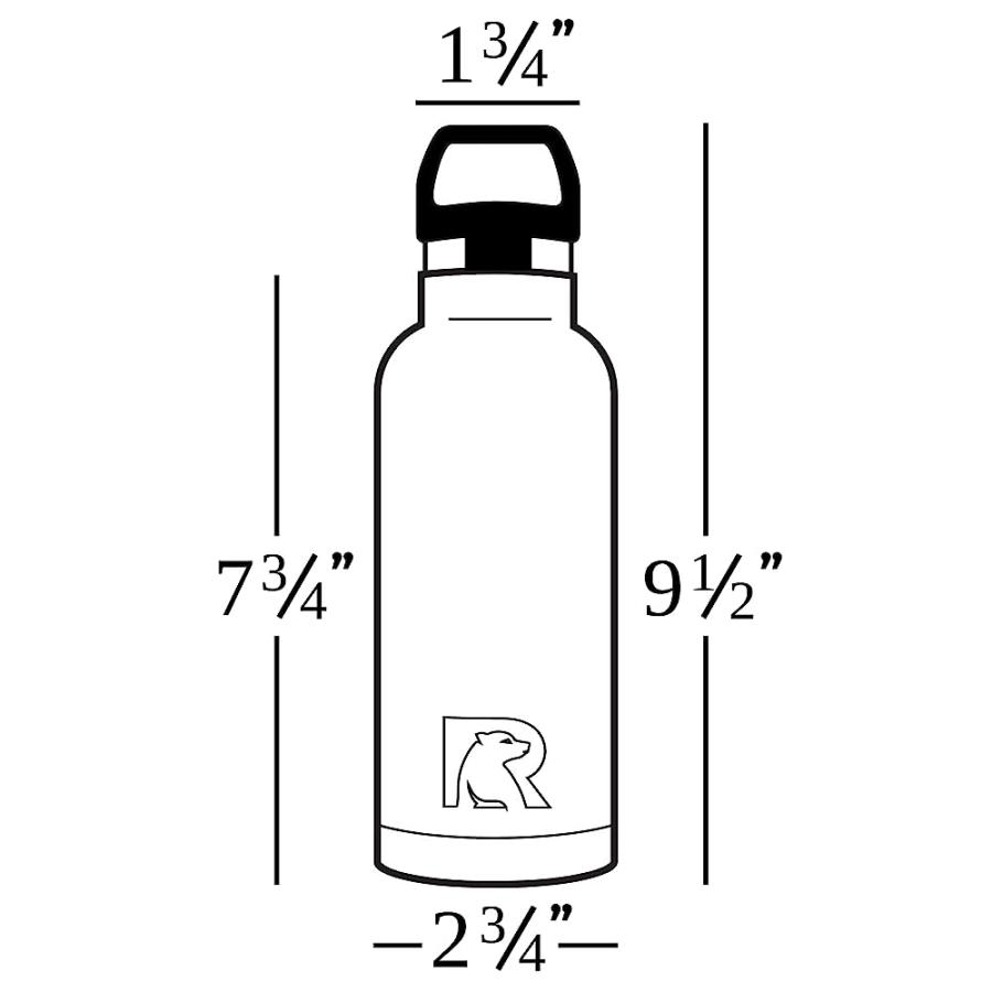 RTIC 16 OZ VACUUM INSULATED WATER BOTTLE, METAL STAINLESS STEEL DOUBLE WALL INSULATION, BPA FREE REUSABLE, LEAK-PROOF THERMOS FLASK FOR HOT AND C |  | 03