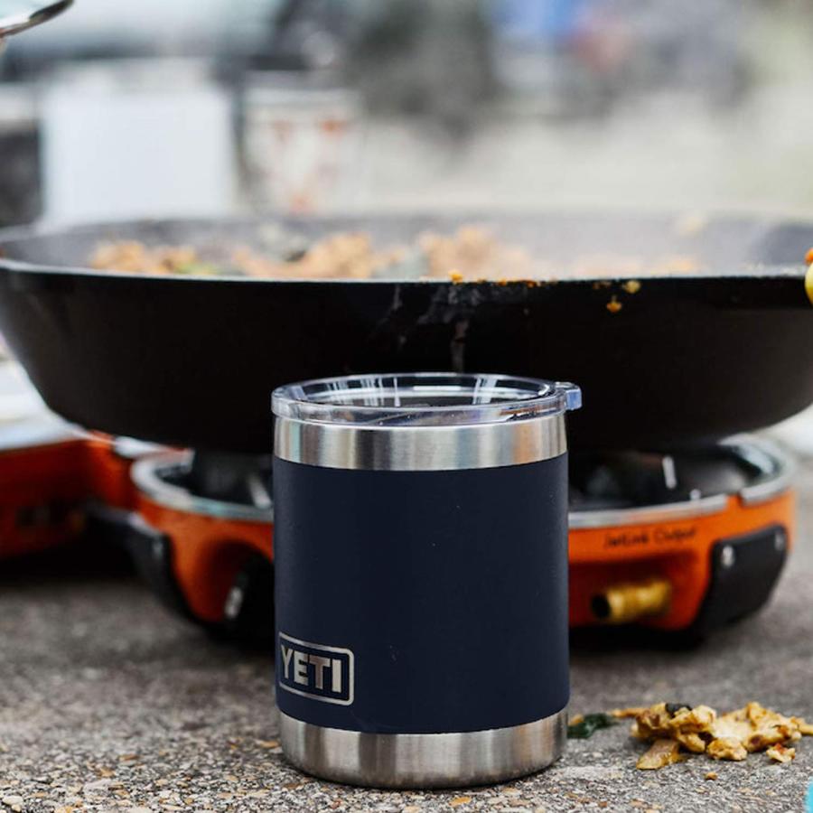 YETI Rambler 10オンス ローボール 蓋付き 真空断熱 ステンレス製、ネイビー | YETI | 06