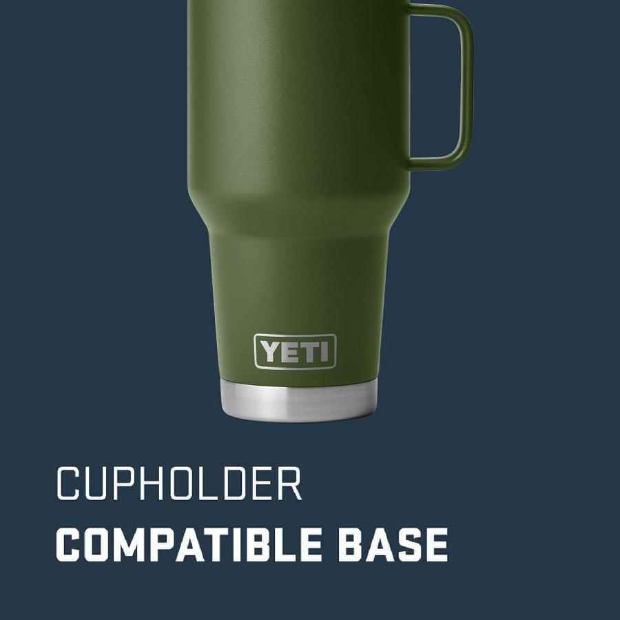 YETI Rambler 30オンス トラベルマグ ストロングホールド蓋付き 真空断熱 ステンレス製、ハイランズオリーブ | YETI | 01
