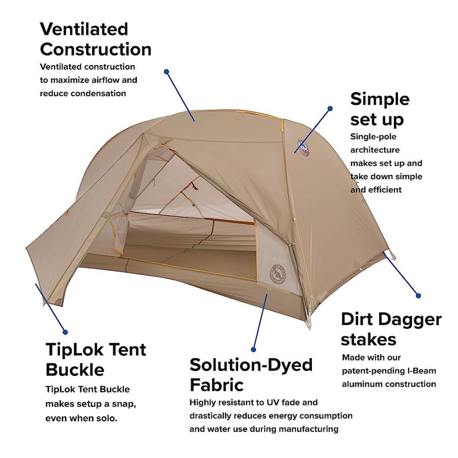 BIG AGNES TIGER WALL UL2 ULTRALIGHT BIKEPACKING TENT WITH UV-RESISTANT SOLUTION DYED FABRIC | BIG AGNES | 02