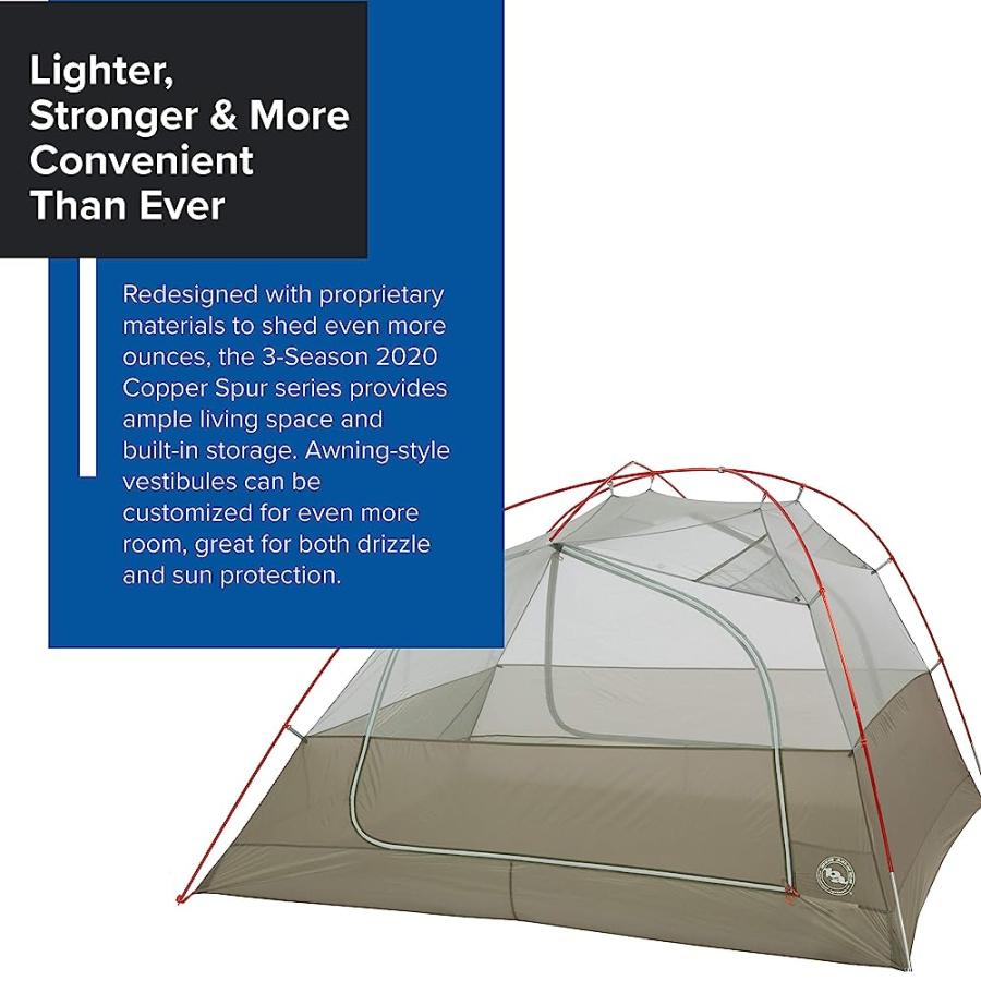 BIG AGNES COPPER SPUR HV UL BACKPACKING TENT, 3 PERSON (OLIVE GREEN) | BIG AGNES | 01