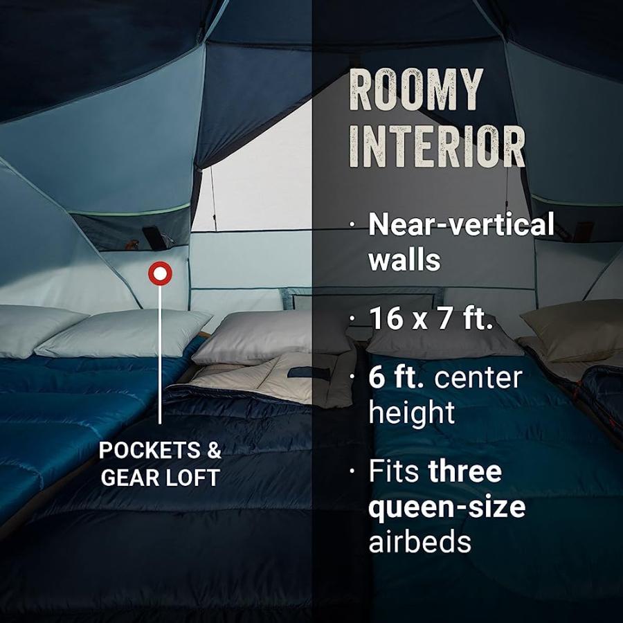 COLEMAN SKYDOME TENT XL, 8/10/12 PERSON CAMPING TENT, BLUE NIGHTS | Coleman | 02
