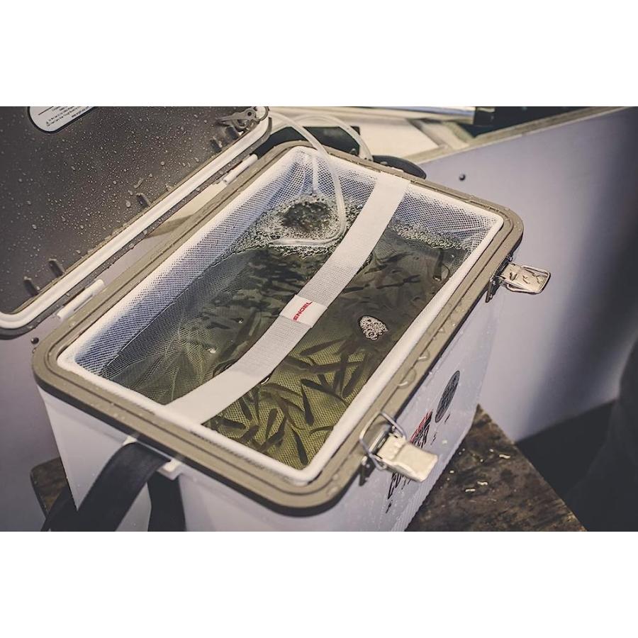 ENGEL 30QT LIVE BAIT COOLER BOX WITH 2ND GEN 2-SPEED PORTABLE AERATOR PUMP. FISHING BAIT STATION AND MINNOW BUCKET FOR SHRIMP, MINNOWS, AND OTHER |  | 06