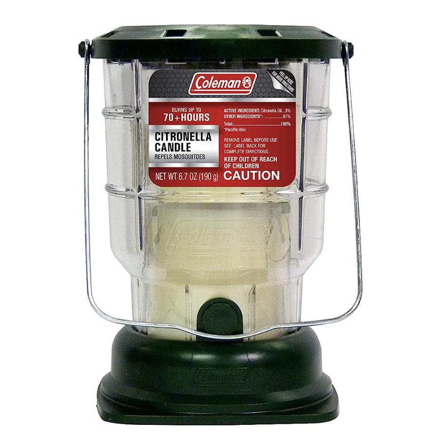 COLEMAN 70+ HOUR CITRONELLA CANDLE OUTDOOR LANTERN - 6.7 OZ, GREEN | Coleman