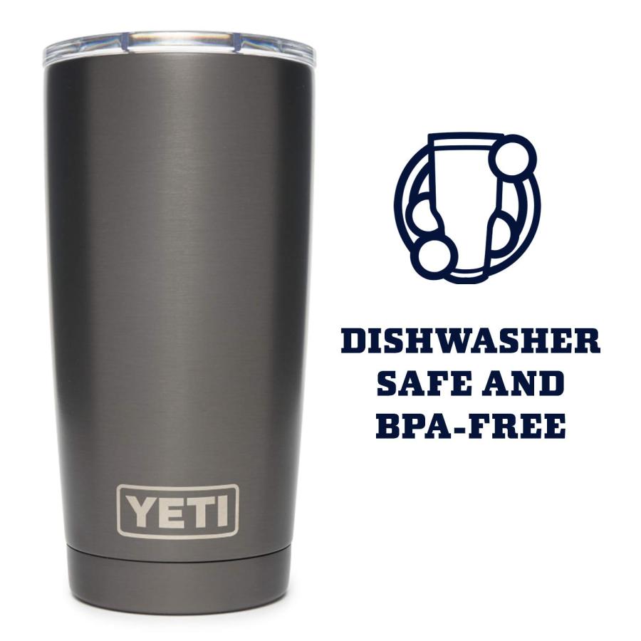 YETI Rambler 20オンス タンブラー マグスライダー蓋付き 真空断熱 ステンレス製、グラファイト | YETI | 04
