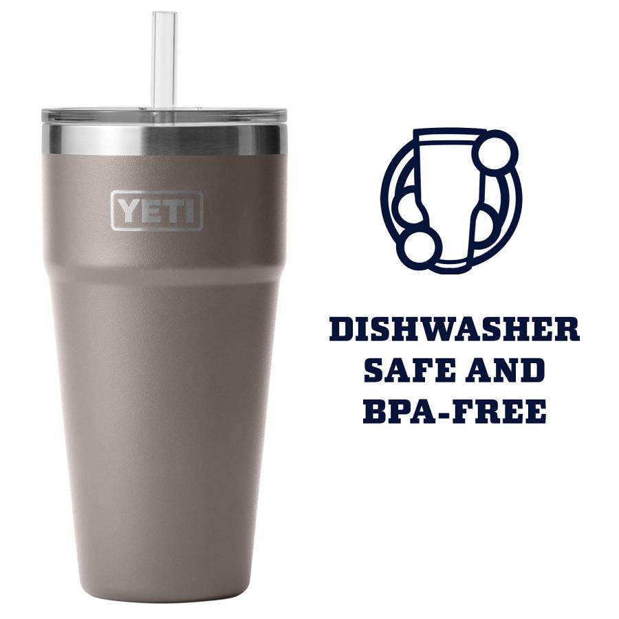 YETI Rambler 26オンス ストローカップ ストロー蓋付き 真空断熱 ステンレス製、シャープテイルトープ | YETI | 02