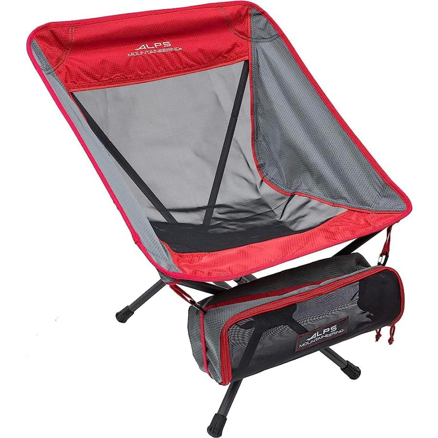 ALPS MOUNTAINEERING SIMMER CAMPING CHAIR, ONE SIZE, SALSA/CHARCOAL - NEW | ALPS MOUNTAINEERING