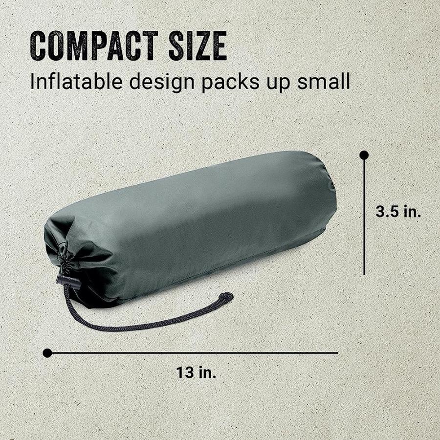 COLEMAN KOMPACT INFLATABLE CAMP SLEEPING PAD WITH BUILT-IN AIR VALVE AND INCLUDED CARRY BAG, NO PUMP NEEDED, TEXTURED GRIP BOTTOM KEEPS PAD IN PL | Coleman | 01