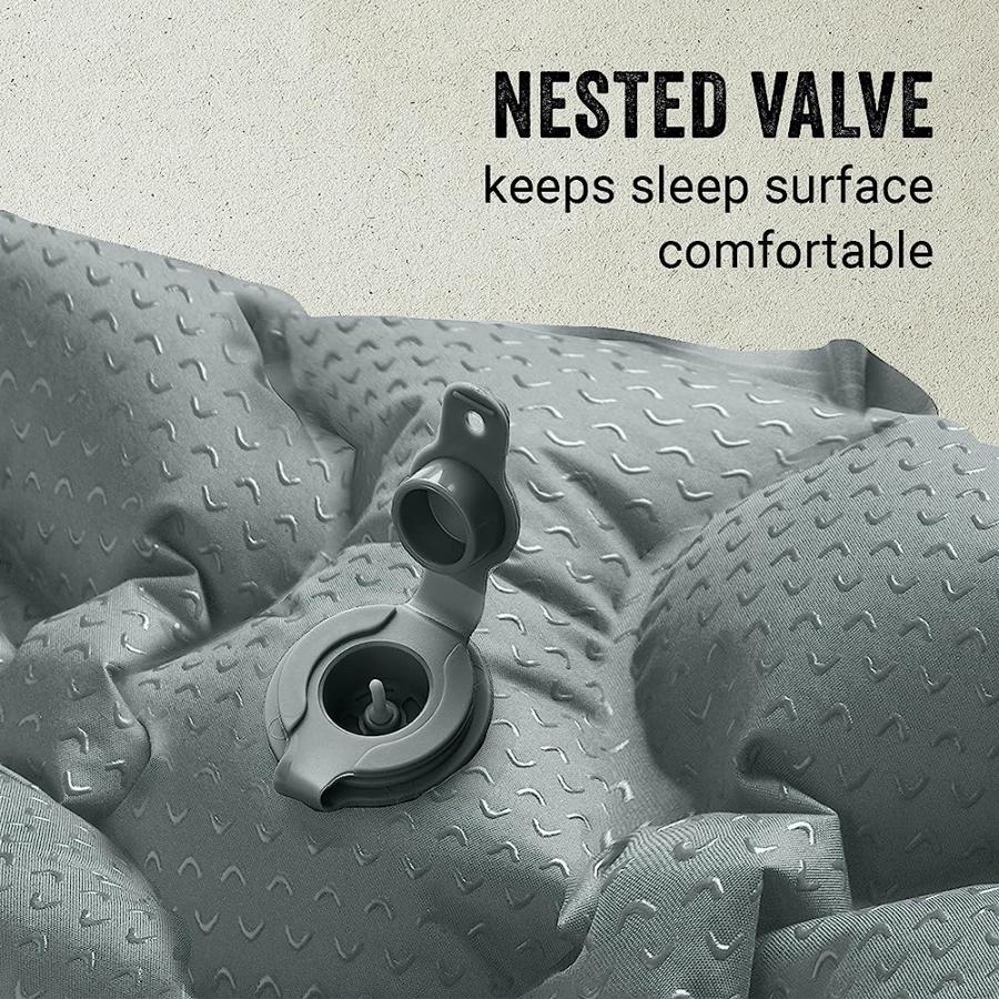 COLEMAN KOMPACT INFLATABLE CAMP SLEEPING PAD WITH BUILT-IN AIR VALVE AND INCLUDED CARRY BAG, NO PUMP NEEDED, TEXTURED GRIP BOTTOM KEEPS PAD IN PL | Coleman | 04