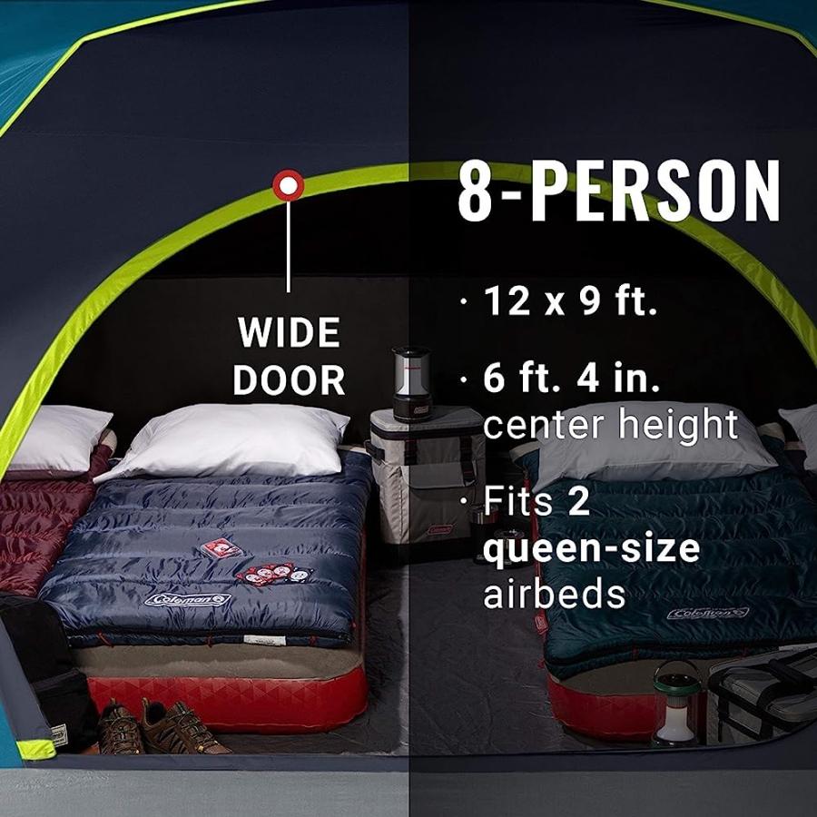 COLEMAN SKYDOME CAMPING TENT WITH DARK ROOM TECHNOLOGY, 8 PERSON | Coleman | 05