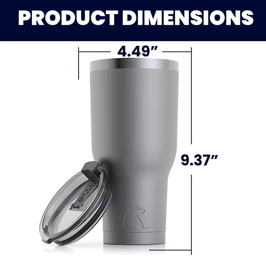 RTIC 40 OZ INSULATED TUMBLER STAINLESS STEEL COFFEE TRAVEL MUG WITH LID, SPILL PROOF, HOT BEVERAGE AND COLD, PORTABLE THERMAL CUP FOR CAR, CAMPIN |  | 01