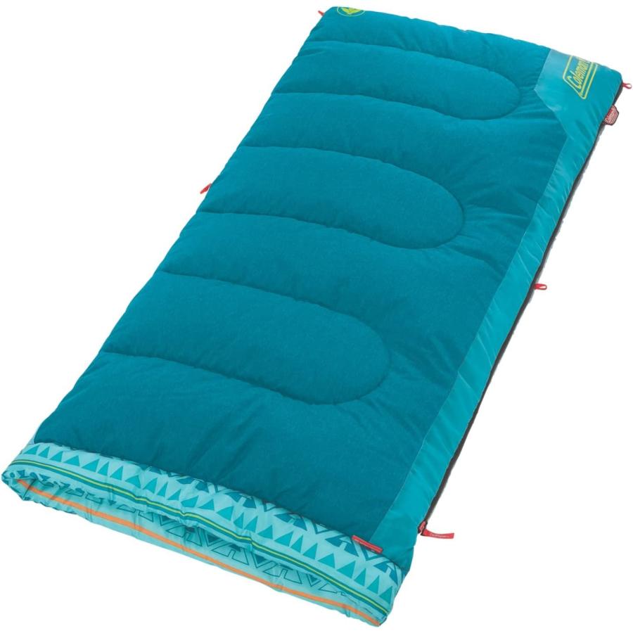 Coleman Kids Sleeping Bag 50°F Sleeping Bag for Kids Cool Weather Sleeping Bag, Teal , 60" x 26" | Coleman | 03
