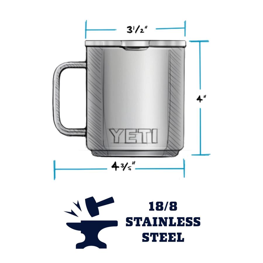 YETI Rambler 10オンス スタッカブルマグ マグスライダー蓋付き 真空断熱 ステンレス製、グラネットグレー | YETI | 01