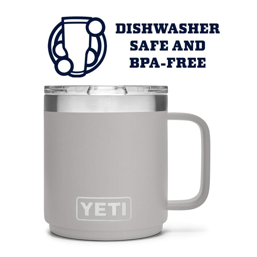 YETI Rambler 10オンス スタッカブルマグ マグスライダー蓋付き 真空断熱 ステンレス製、グラネットグレー | YETI | 03