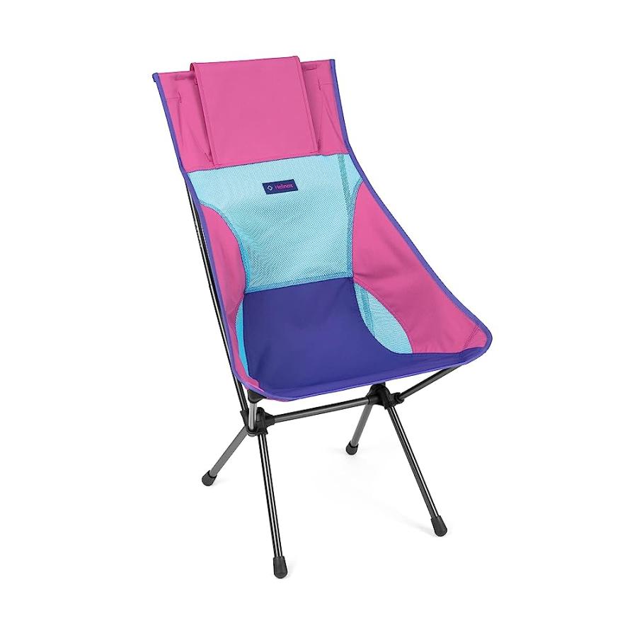 HELINOX SUNSET CHAIR LIGHTWEIGHT, HIGH-BACK, COMPACT, COLLAPSIBLE CAMPING CHAIR, WITH POCKETS, MULTI BLOCK 23 | Helinox