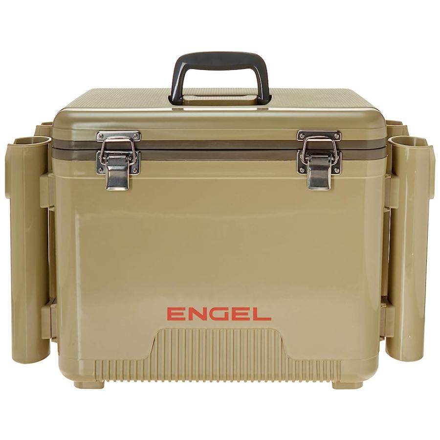 ENGEL UC19 19QT LEAK-PROOF, AIR TIGHT, FISHING DRYBOX COOLER WITH BUILT-IN FISHING ROD HOLDERS, ALSO MAKES THE PERFECT SMALL HARD SHELL LUNCHBOX | 
