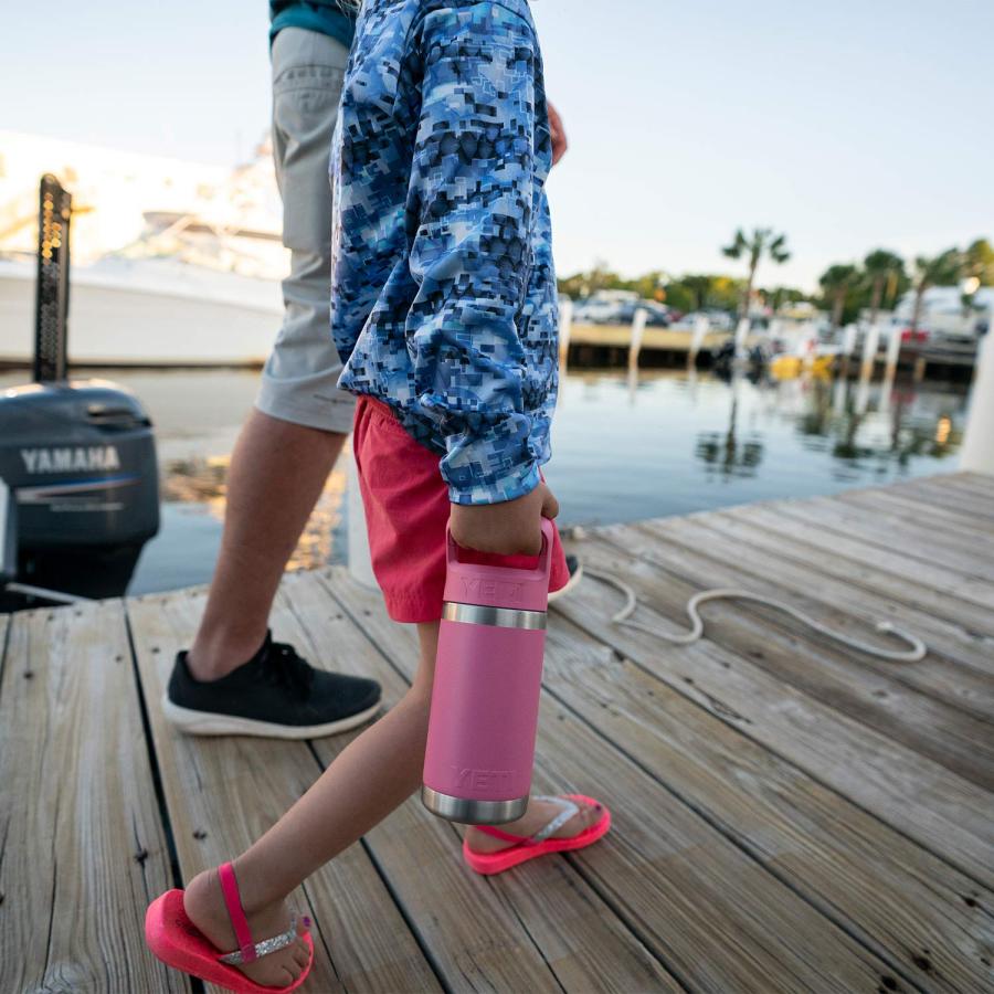 YETI Rambler Jr. 12オンス キッズボトル ストローキャップ付き 真空断熱 ステンレス製、リーフブルー | YETI | 05