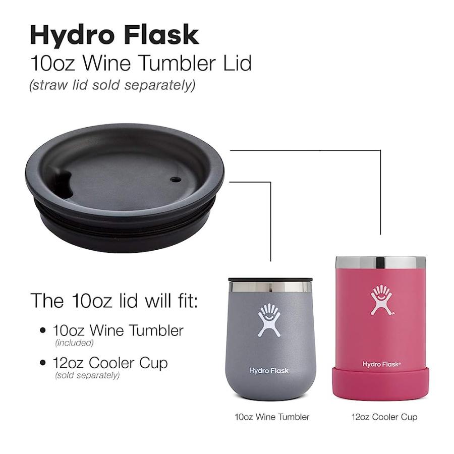 HYDRO FLASK 10 OUNCE DOUBLE WALL VACUUM INSULATED STAINLESS STEEL STEMLESS WINE TUMBLER GLASS WITH PRESS-IN LID, PACIFIC | HYDRO FLASK | 02