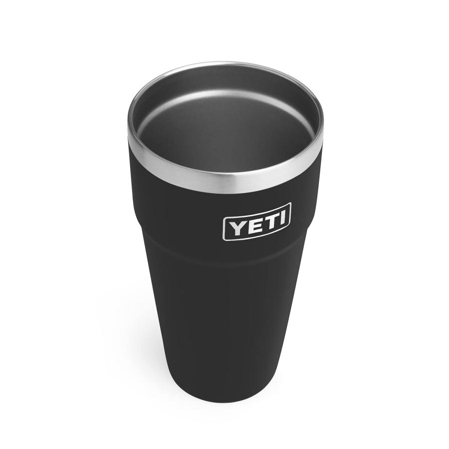 YETI Rambler 26オンス スタッカブルカップ 真空断熱 ステンレス製、ブラック | YETI