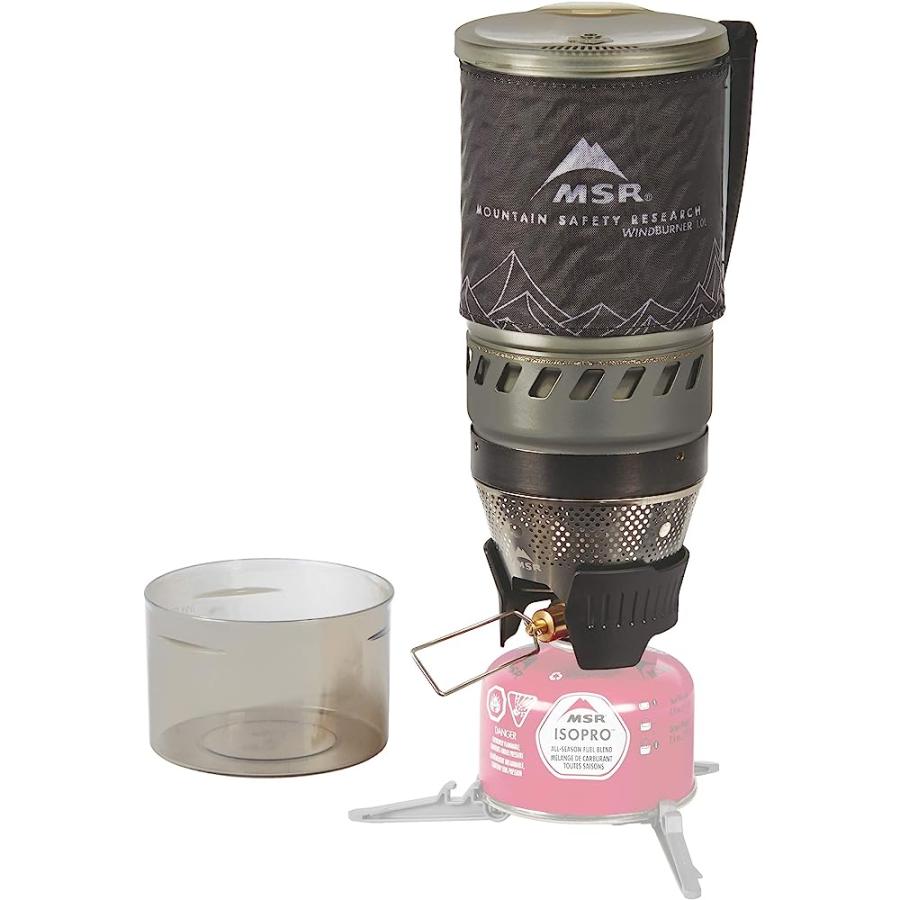 MSR WINDBURNER PERSONAL WINDPROOF CAMPING AND BACKPACKING STOVE SYSTEM, BLACK | MSR
