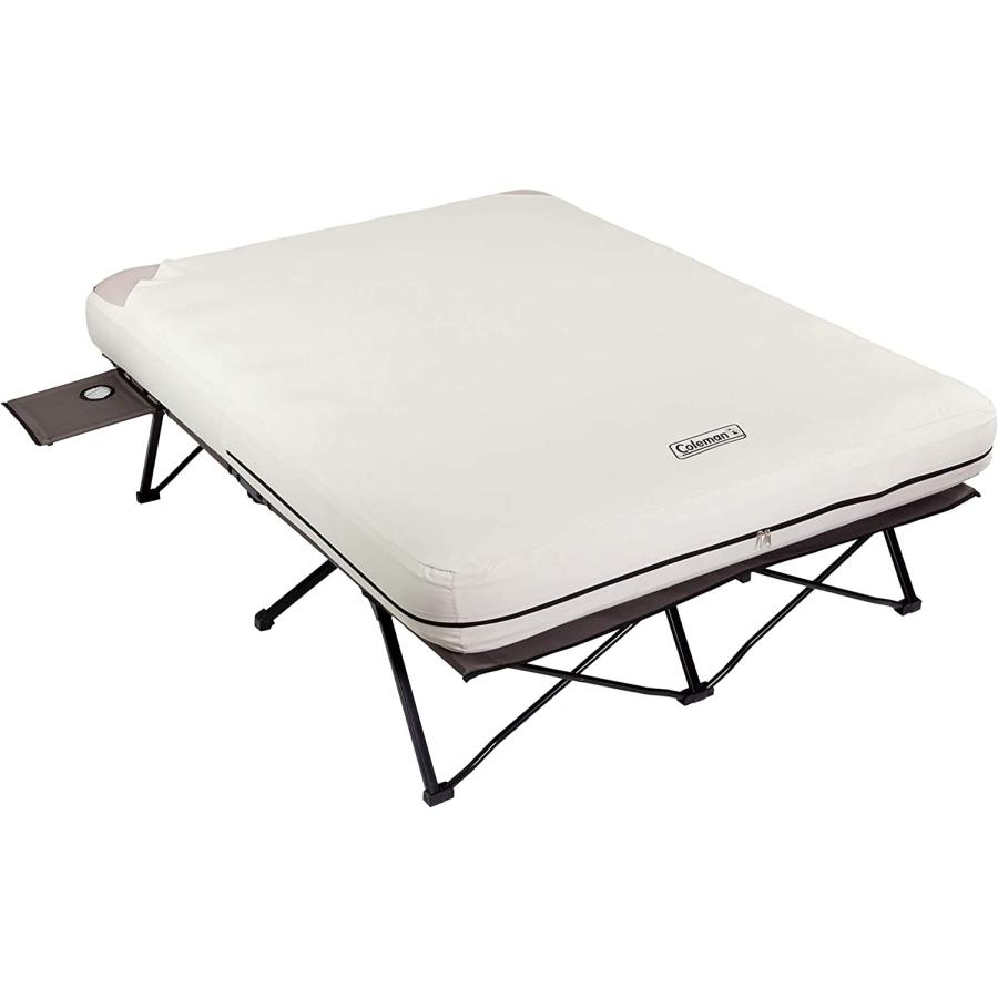 Coleman Camping Cot, Air Mattress, and Pump Combo Folding Camp Cot and Air Bed with Side Tables and Battery Operated Pump | Coleman | 01