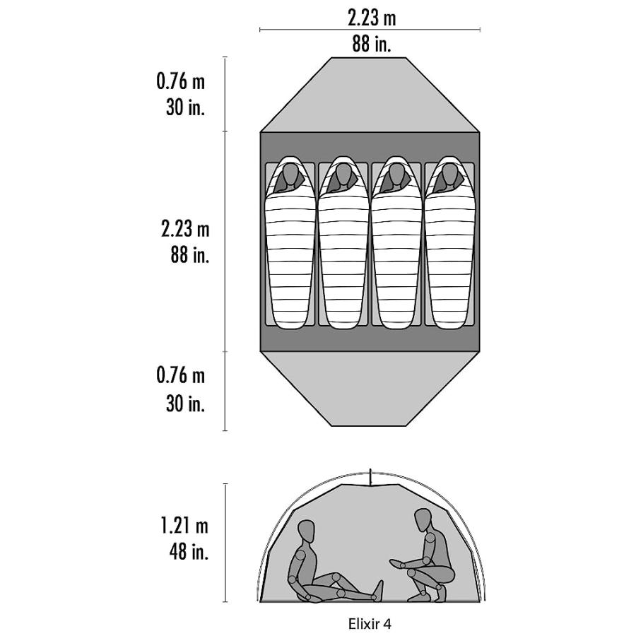 MSR ELIXIR 4-PERSON LIGHTWEIGHT BACKPACKING TENT | MSR | 03