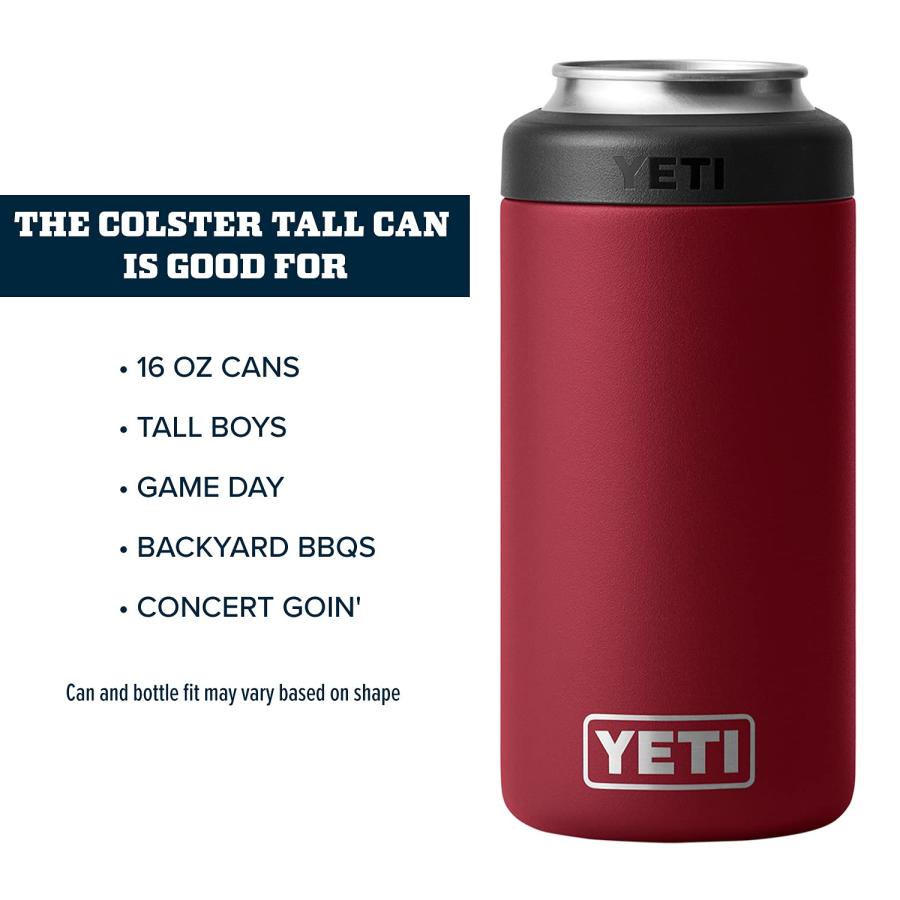 YETI Rambler 16オンス コルスター トール缶クーラー:YETI 真空断熱 ステンレス製、ハーベストレッド | YETI | 03