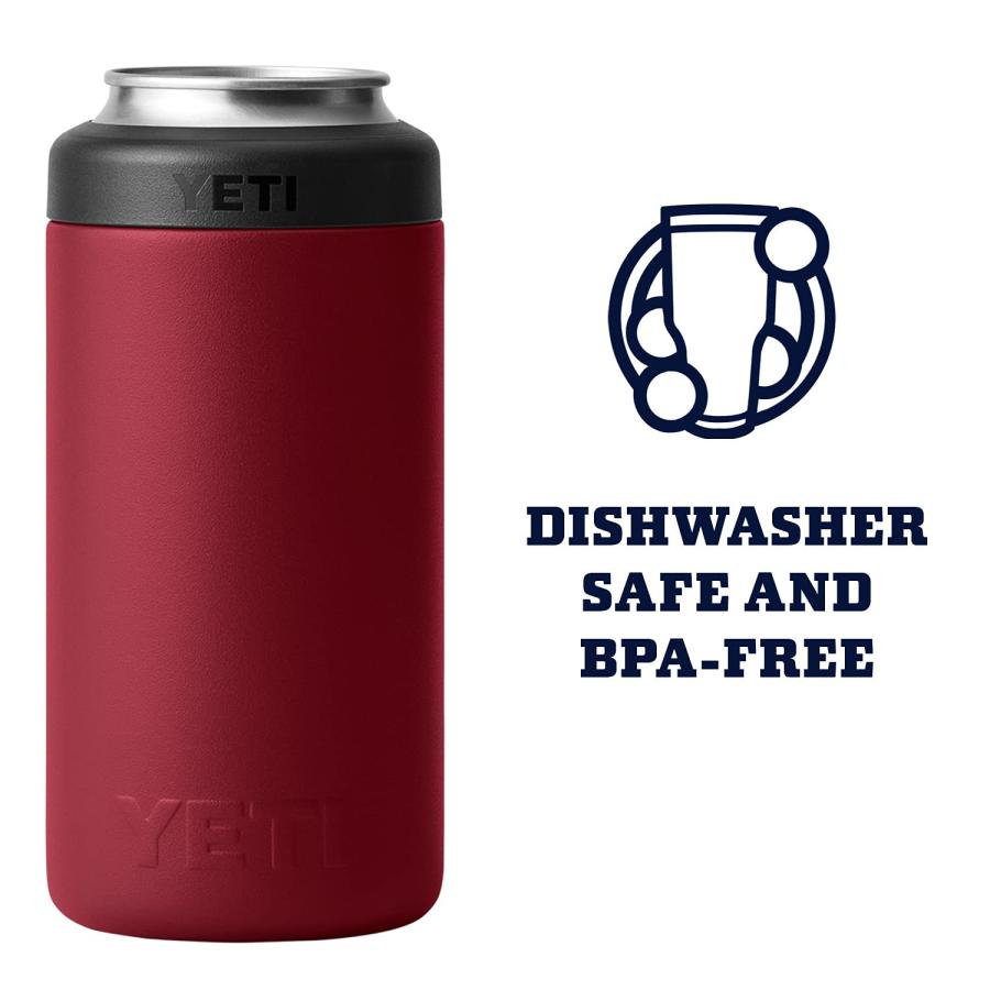 YETI Rambler 16オンス コルスター トール缶クーラー:YETI 真空断熱 ステンレス製、ハーベストレッド | YETI | 04