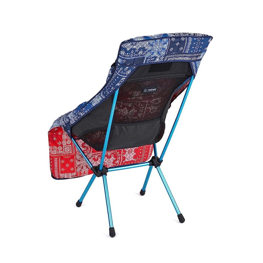 HELINOX TOASTY WRAPAROUND HOODED BLANKET, SUNSET/BEACH, BLUE & RED BANDANA | Helinox | 02