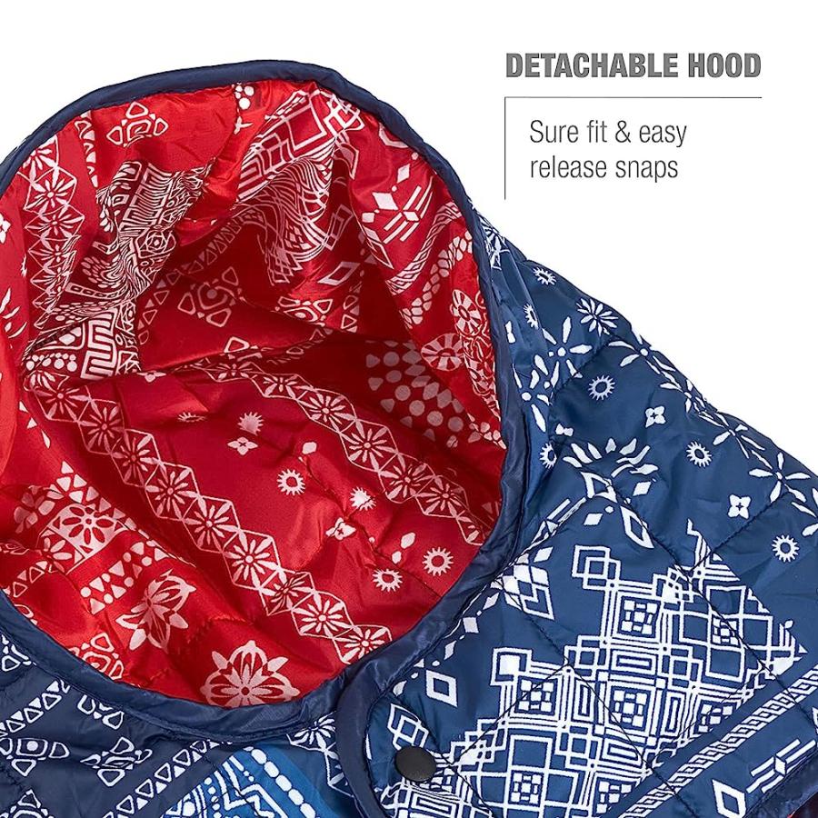 HELINOX TOASTY WRAPAROUND HOODED BLANKET, SUNSET/BEACH, BLUE & RED BANDANA | Helinox | 05