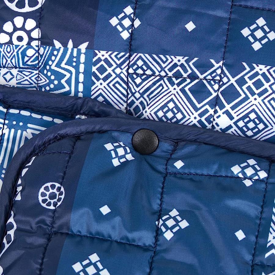 HELINOX TOASTY WRAPAROUND HOODED BLANKET, SUNSET/BEACH, BLUE & RED BANDANA | Helinox | 07