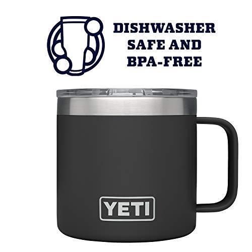 YETI Rambler 14オンス マグカップ 蓋付き 真空断熱 ステンレス製、ブラック | YETI | 03