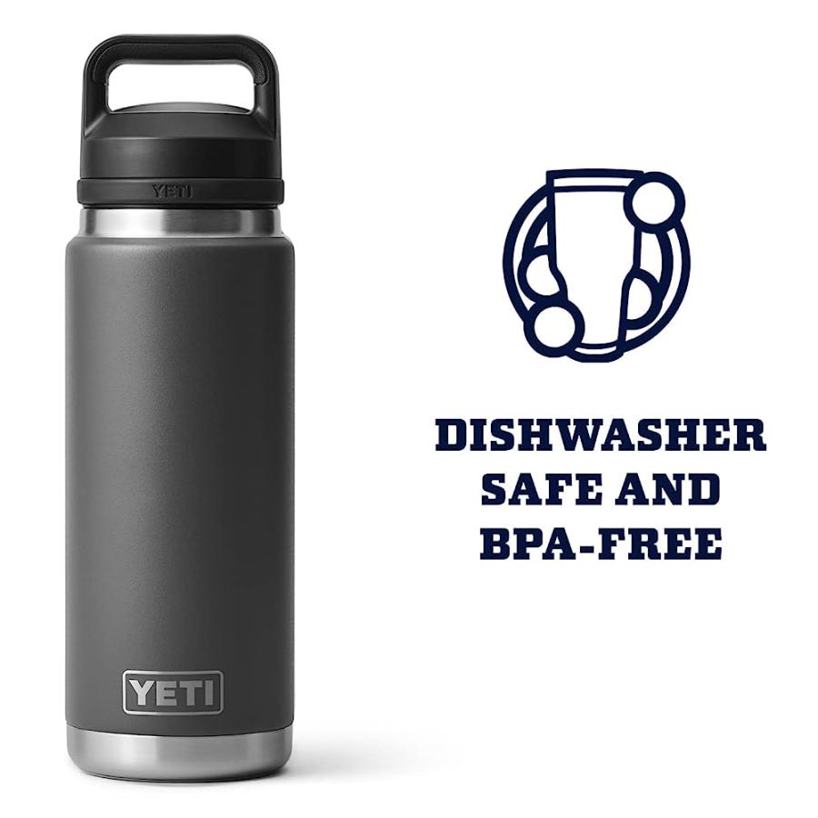 YETI RAMBLER 26 OZ BOTTLE, VACUUM INSULATED, STAINLESS STEEL WITH CHUG CAP, CHARCOAL | YETI | 04